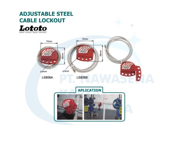 Adjustable Steel Cable Lockout - LS806A LS806B