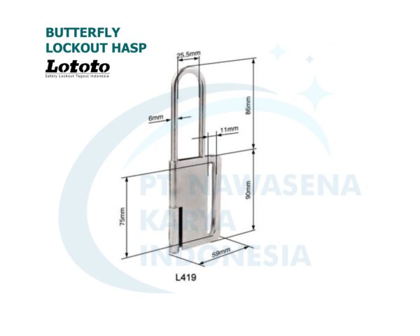 Butterfly Lockout Hasp - Lototo L419