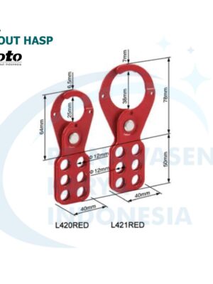 Economic Steel Lockout Hasp - L420RED L421RED