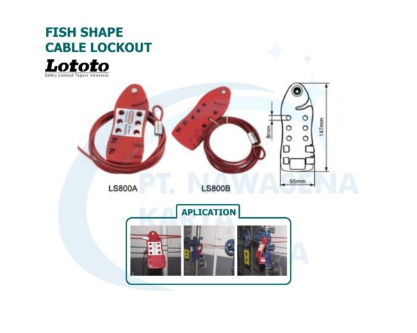 Fish Shaped Cable Lockout - LS800A LS800B