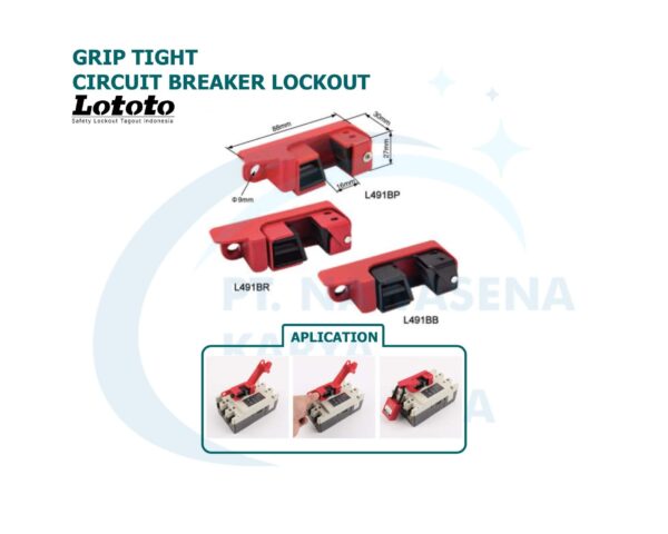 Grip Tight Circuit Breaker Lockout - L491BB L491BP L491BR