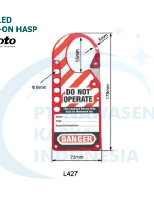 Labeled Snap-on Hasp - L427