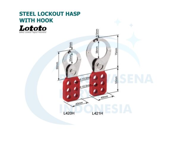 Steel Lockout Hasp with Hook - L420H L421H