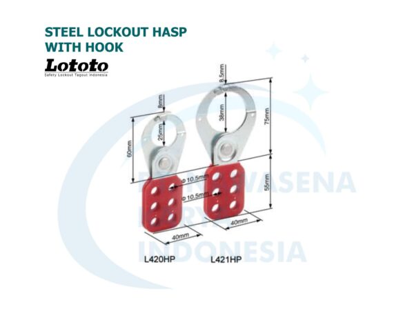 Steel Lockout Hasp with Hook - L420HP L421HP